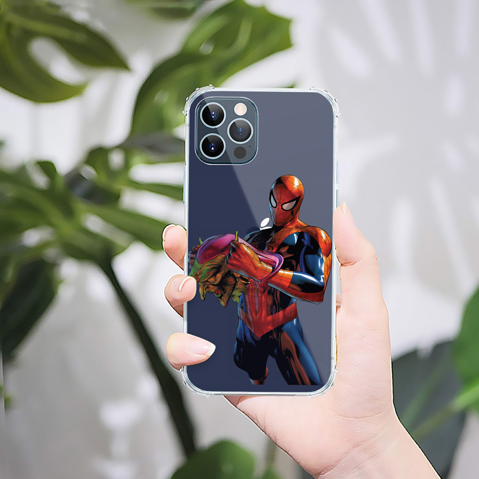 （画像用） Spider Man スパイダーマン 【iPhone 12シリーズ対応】透明スマホケース（クリアソフトケース）